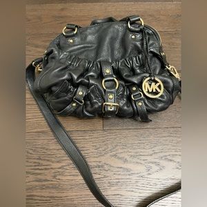 Michael Kors black leather purse